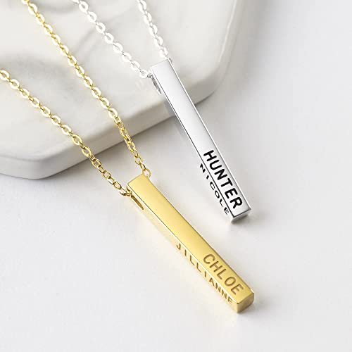 Personalized Necklace, 4 Side Bar