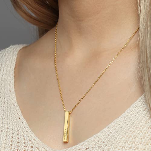 Personalized Necklace, 4 Side Bar