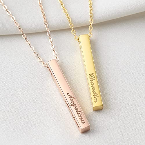 Personalized Necklace, 4 Side Bar