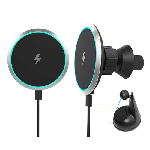 15W Magnetic Auto Wireless Charger Rapid Power Vent Mount