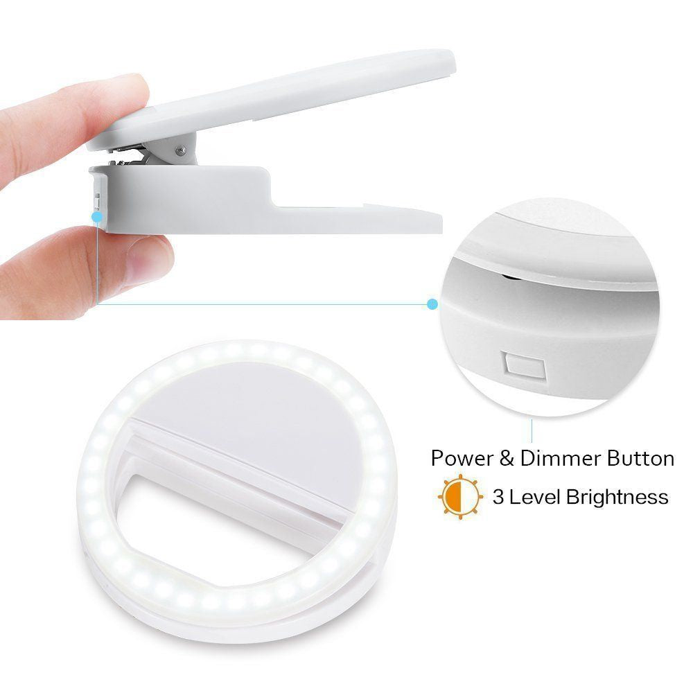 Portable Selfie Ring for Mobile Phone