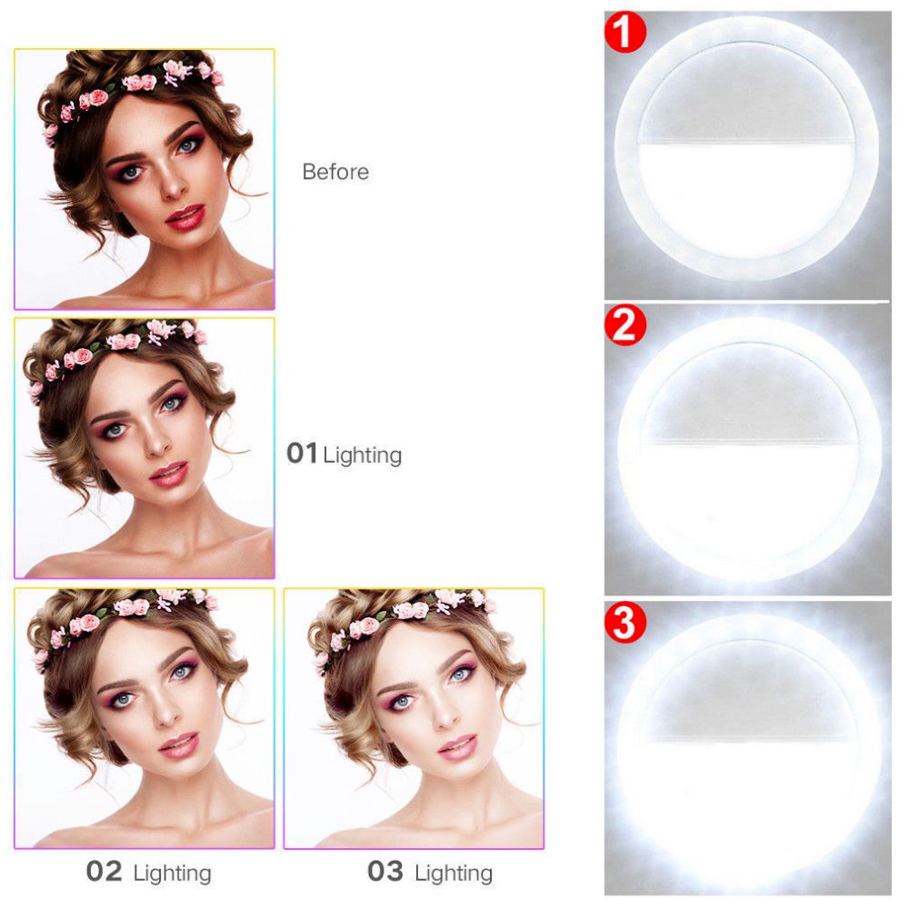Portable Selfie Ring for Mobile Phone