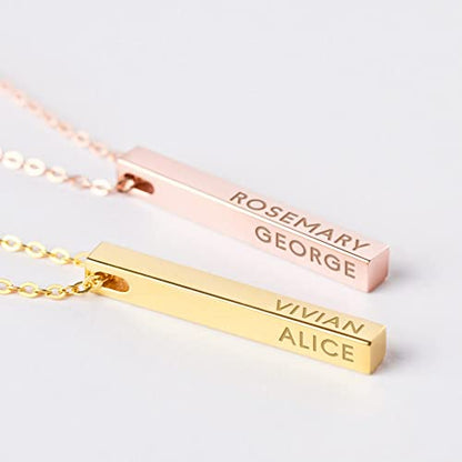 Personalized Necklace, 4 Side Bar