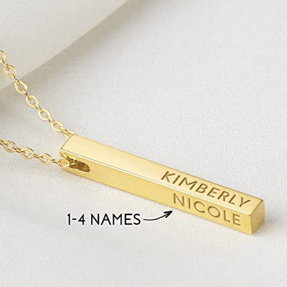 Personalized Necklace, 4 Side Bar