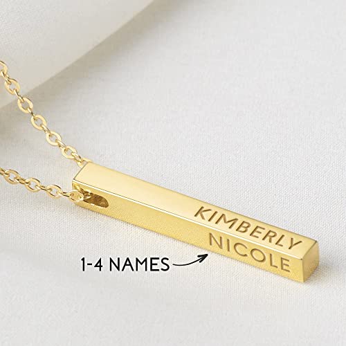 Personalized Necklace, 4 Side Bar