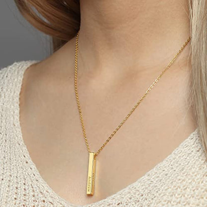 Personalized Necklace, 4 Side Bar