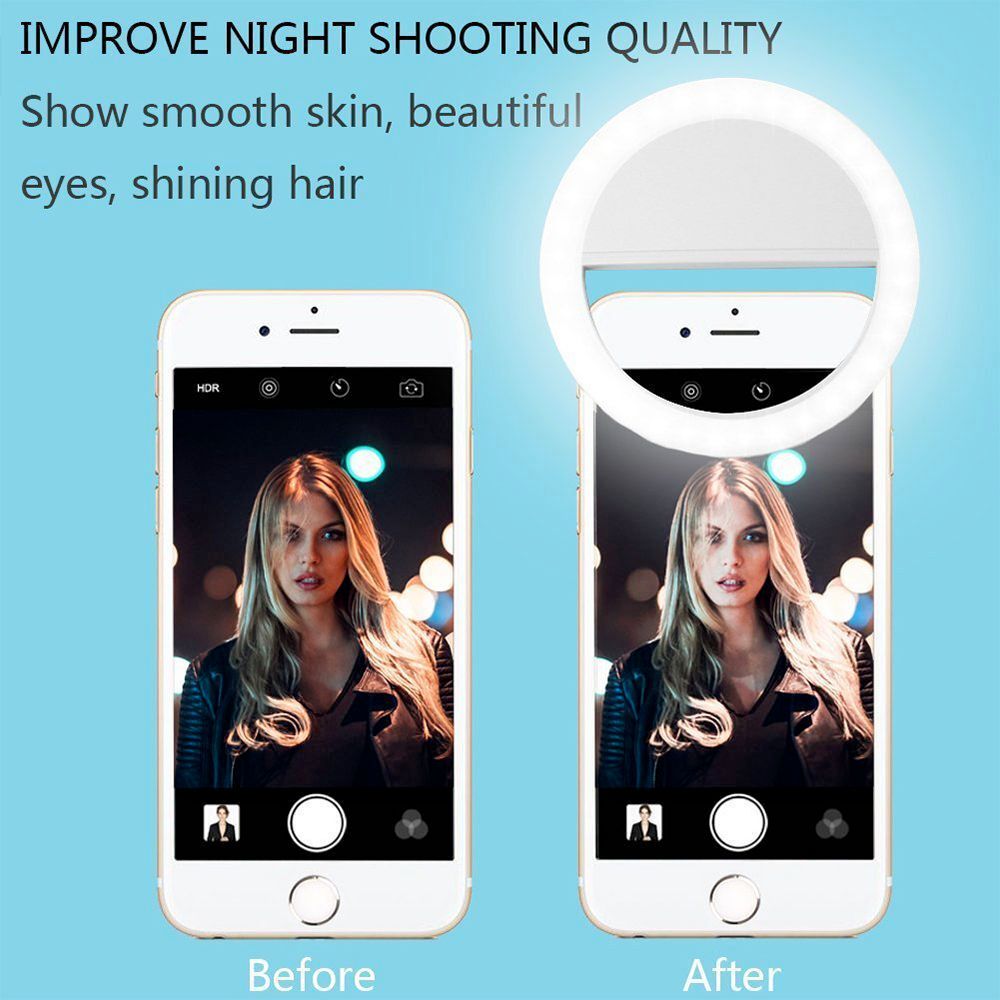 Portable Selfie Ring for Mobile Phone