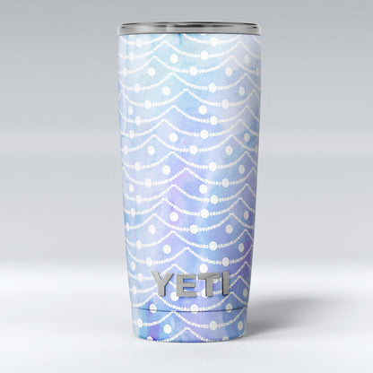 Blue and Purple Watercolor Waves - Skin Decal Vinyl Wrap Kit