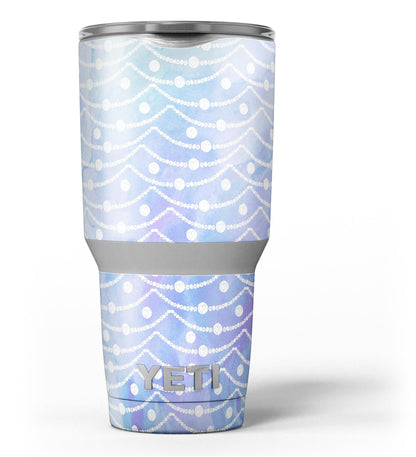Blue and Purple Watercolor Waves - Skin Decal Vinyl Wrap Kit