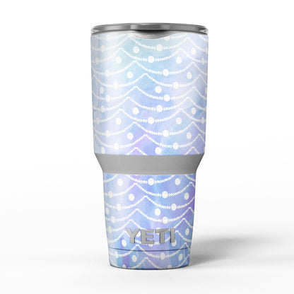Blue and Purple Watercolor Waves - Skin Decal Vinyl Wrap Kit