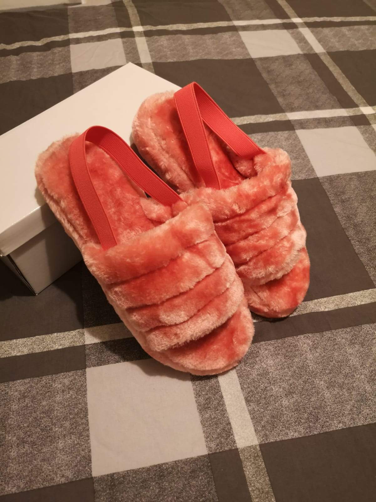 Fluffy Stripe Slippers