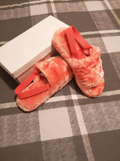 Fluffy Stripe Slippers