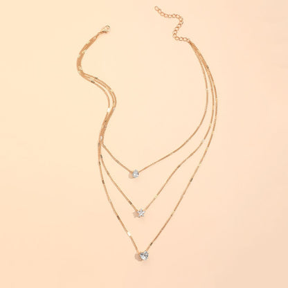 Necklace Multi-layer Star Love Water Drop Pendant